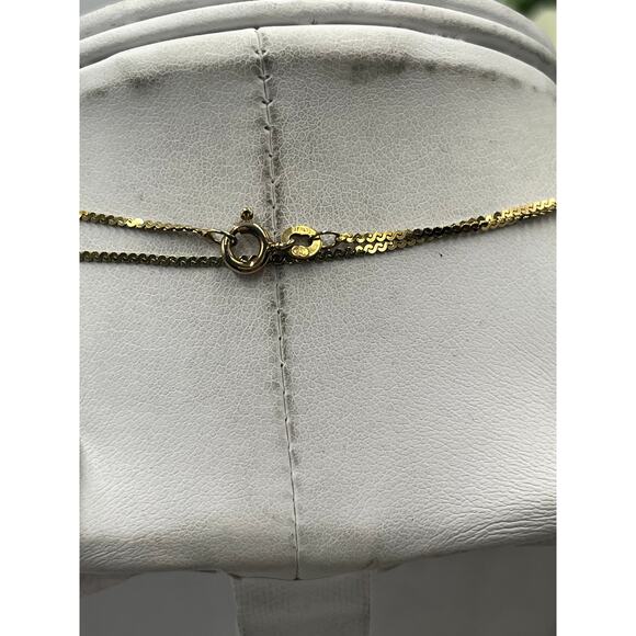 Aurea 585 Unoaerre 14k Italy Singapore Long 35” Chain Link High Shine Necklace. - Picture 15 of 15